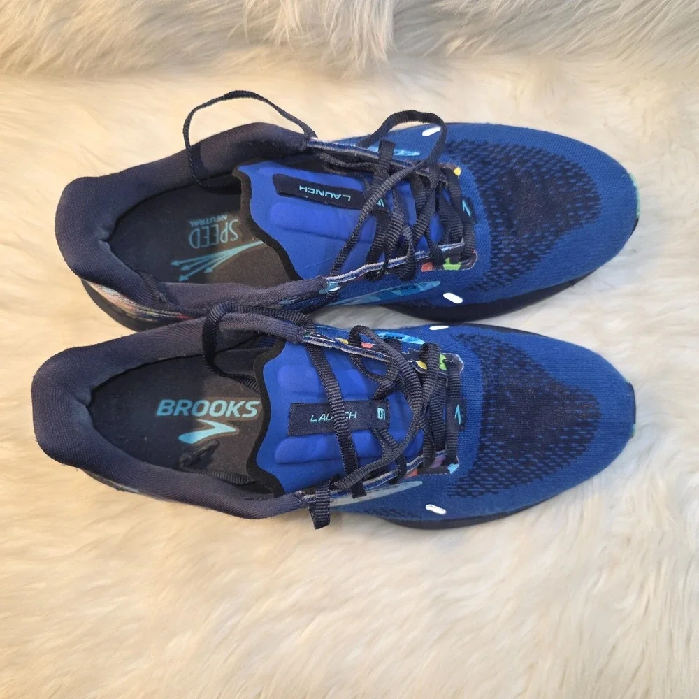 Size 9.5 - Brooks Launch 9 Blue Multi W